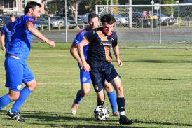 Lachlan France, who scored three goals in Southern United's 6-1 demolition of Mayfield, will miss Saturday's showdown against Newcastle Croatia.