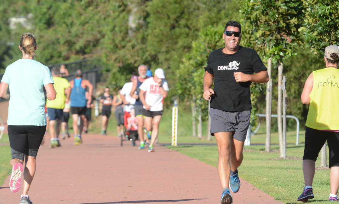 Runners negotiate the 5km Taree parkrun. The event comes to Forster on Saturday November 26.