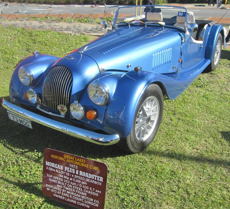 GLHAC's local member Laurie Curtain's 1973 Morgan +8, which will be on display at the upcomimg Motorfest on June 11, 2017. 