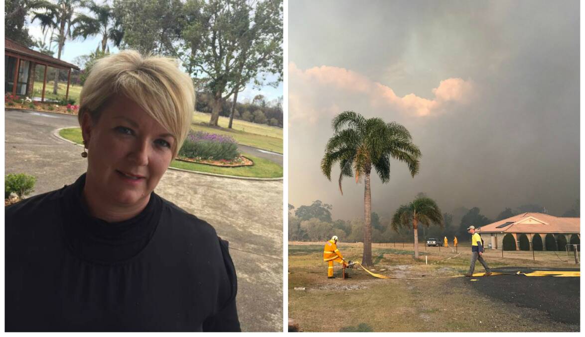 Amanda Hills remained at her Tuncurry property to ensure both her neighbours and her home was safe.