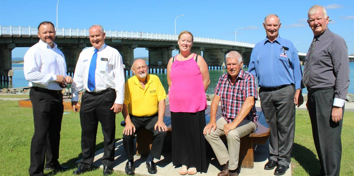 Representatives of the Great Lakes clubs,  Damien Clements, Peter Clarke, Darcy Cheetham, with Carly from the Great Lakes Women's Shelter and John English also from the shelter, Terry Ryan and Chris Turner discussing the positive outcomes generated from last year's ClubGRANT for the shelter.