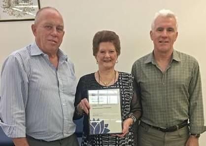 Administrator John Turner, local representative committee chairperson Jan McWilliams and interim general manager Glenn Handford were very pleased to receive the $100,000 boost for the Backyard Bushcare program in Pacific Palms.
 