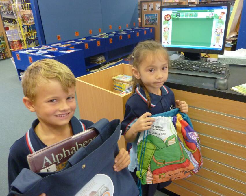 The new search engine, called Orbit is making library learning a better experience for all children including Archie Connors and Olivia Harris who are proudly displaying their library bags and waiting to search for a favourite book.