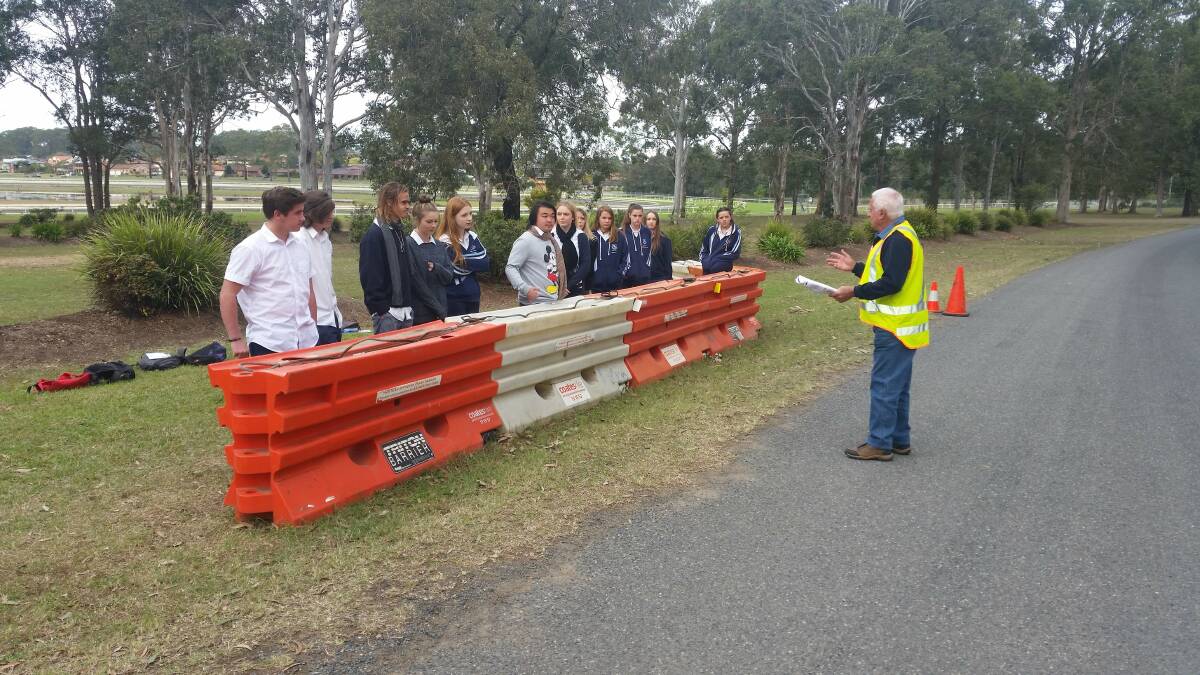 Driver training: Bulahdelah Central School Year 11 students at the RYDA course in Taree recently.
