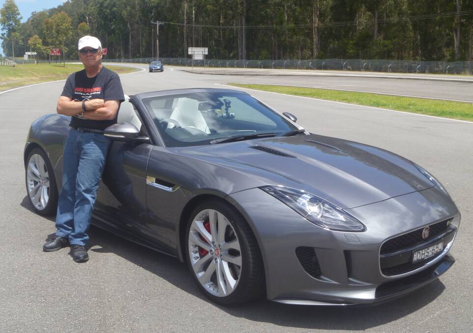 Chris Goodsell admires the F Type. 