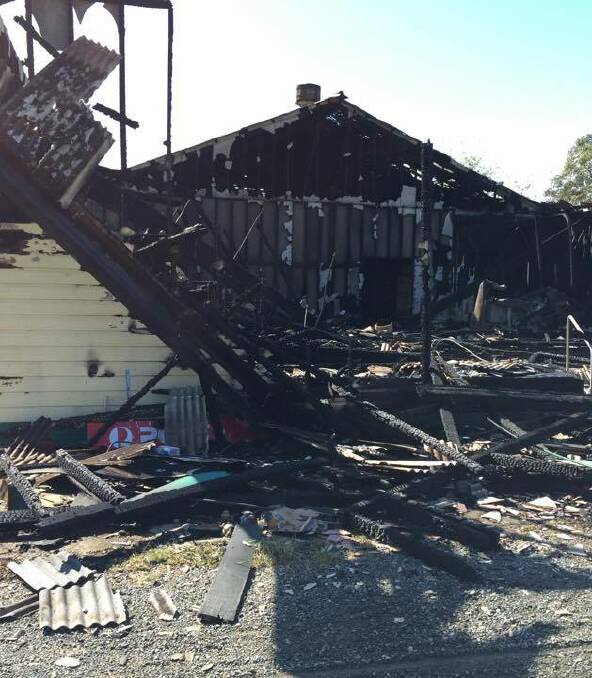 Destroyed: The iconic Dyers Crossing Produce Store building burnt down last Friday, October 14. Prospective buyer of the property, Ken Logan, said, 'it's heartbreaking'.  