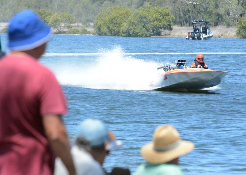 Speedboats at Forster.