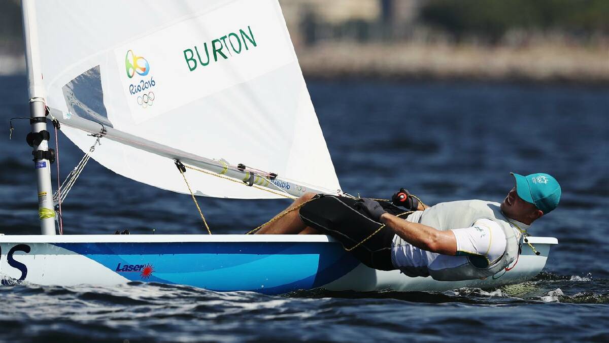 Tom Burton on the water in Rio. Photo: Getty Images