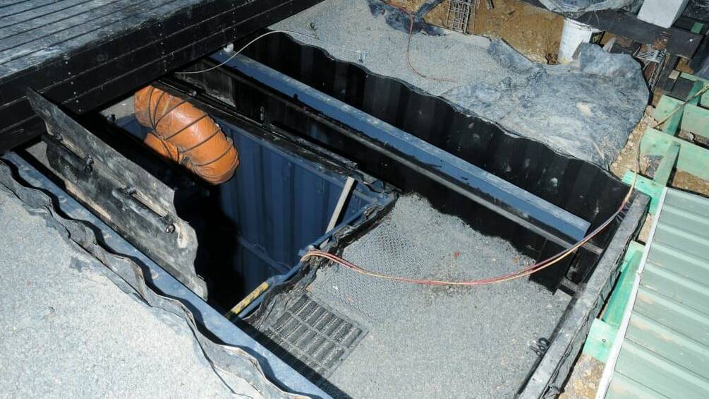 No water, no ventilation: The boy was locked inside the container. Photo: Supplied