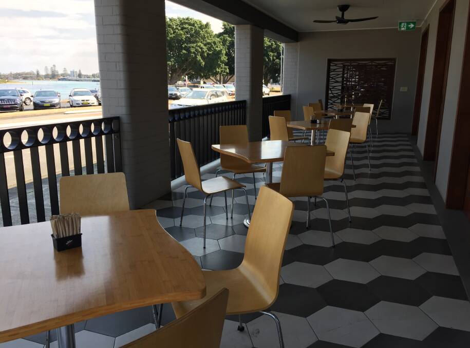 Good vibe: With great views, different areas to sit and a choice of food and drink options, the Lakes and Ocean is fast becoming the place to go in Forster.