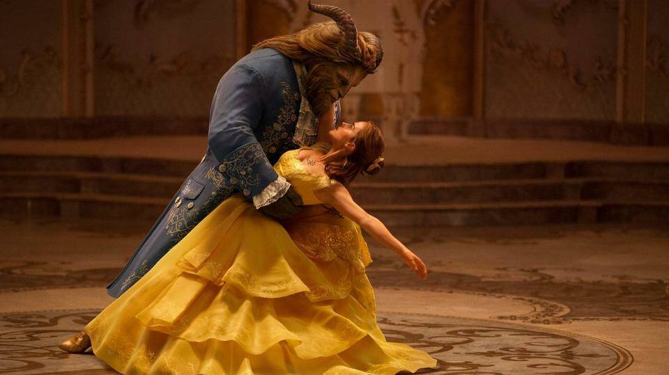 In the eye of the beholder: Beauty Belle (Emma Watson) dances with cursed Beast (Dan Stevens) in Disney's live action remake of its animated classic, Beauty and the Beast.