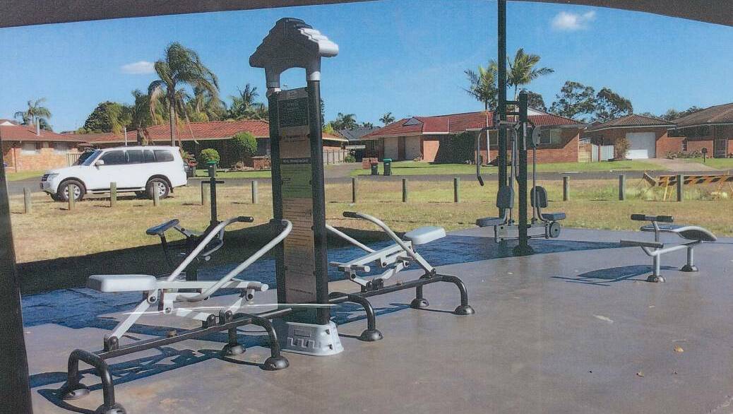The fitness station at Taree Rec Grounds, pictured, is what Wingham will gain in Central Park if funding is forthcoming. Photo: supplied.