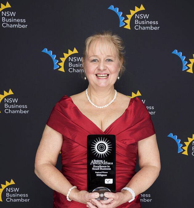 Deborah Atkins found herself far from her previous role as a child protection officer, accepting the business award.