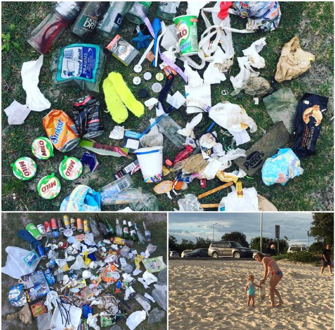 The rubbish collected earlier this month by local 'eco-warriors'. Images courtesy of Katrina Austin.