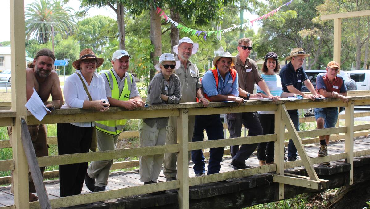 Nabiac residents, council staff and flood study consultants in 2015.