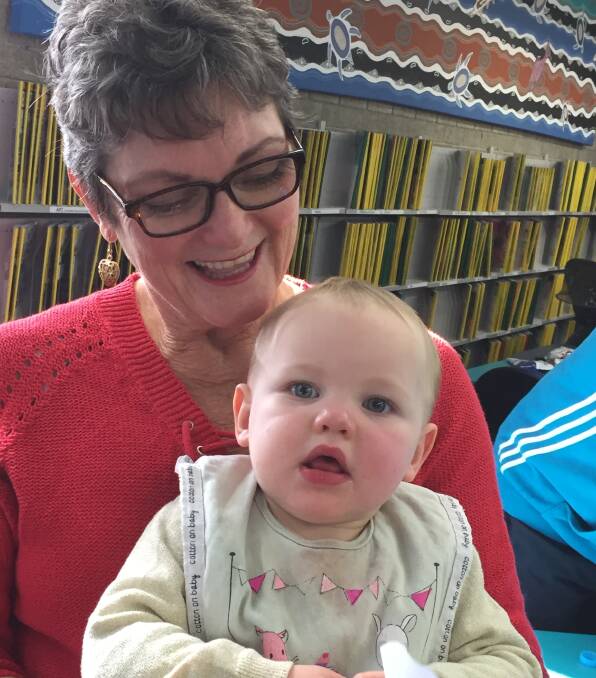 She may only be 18 months old, but Forster's Layla Don enjoyed the puppets, dancing and singing accompanied by nanna Sandra Fanning.