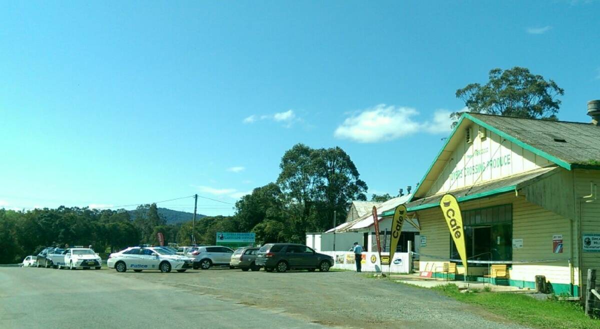 It was all hands on deck at Dyers Crossing Produce store at lunchtime today, after an alleged firearm incident called police to the quiet hamlet.