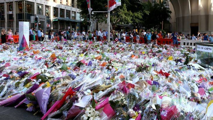 The number of flowers at Martin Place in Sydney continues to grow. Photo: James Alcock