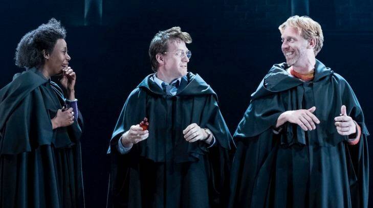 Back in the habit: Hermione, Harry and Ron on stage. Photo: Manuel Harlan