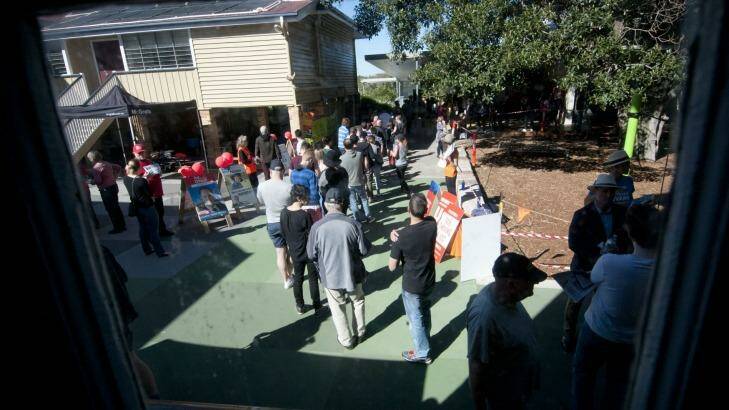 New Farm State School on election day. Photo: Robert Shakespeare