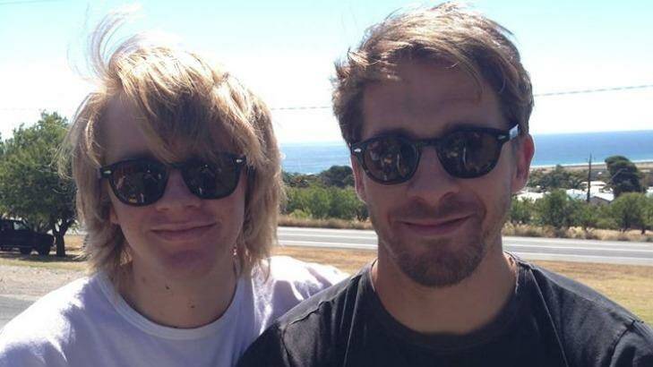Zachary Sheridan, left, with brother Hugh, is unaccounted for at Mt Everest. Photo: Facebook