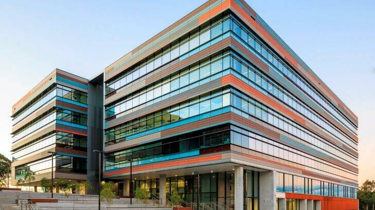 GPT Metro Office Fund's new building at 3 Murray Rose Avenue at Sydney's Olympic Park is one of its six suburban assets. Photo: Supplied