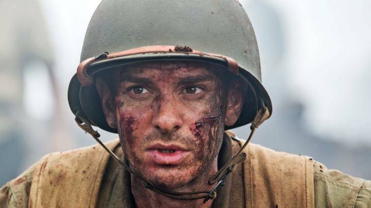 Andrew Garfield as Desmond Doss, a fearless conscientious objector, in war movie <i>Hacksaw Ridge</i>. Photo: Supplied