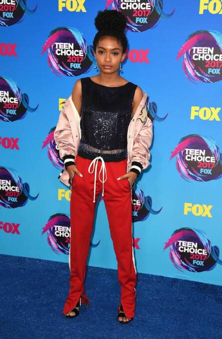 Yara Shahidi arrives at the Teen Choice Awards at the Galen Center on Sunday, Aug. 13, 2017, in Los Angeles. (Photo by Jordan Strauss/Invision/AP)