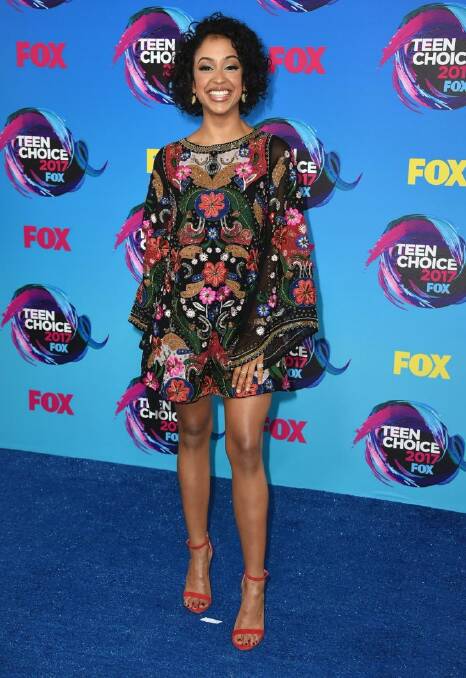 Liza Koshy arrives at the Teen Choice Awards at the Galen Center on Sunday, Aug. 13, 2017, in Los Angeles. (Photo by Jordan Strauss/Invision/AP)