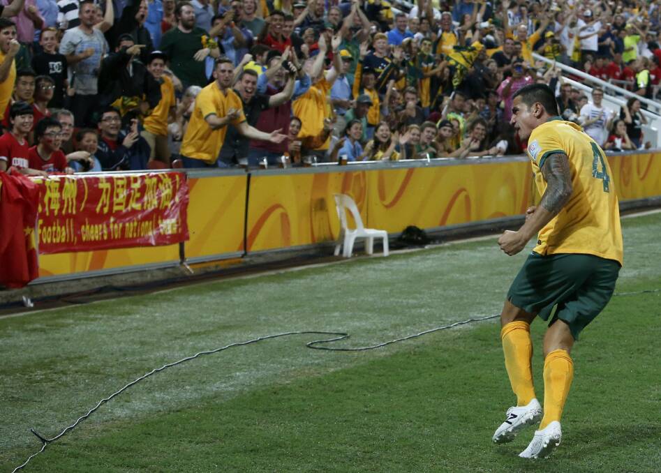 Another brilliant performance by Tim Cahill gets Socceroos over the line against China. Picture: Reuters
