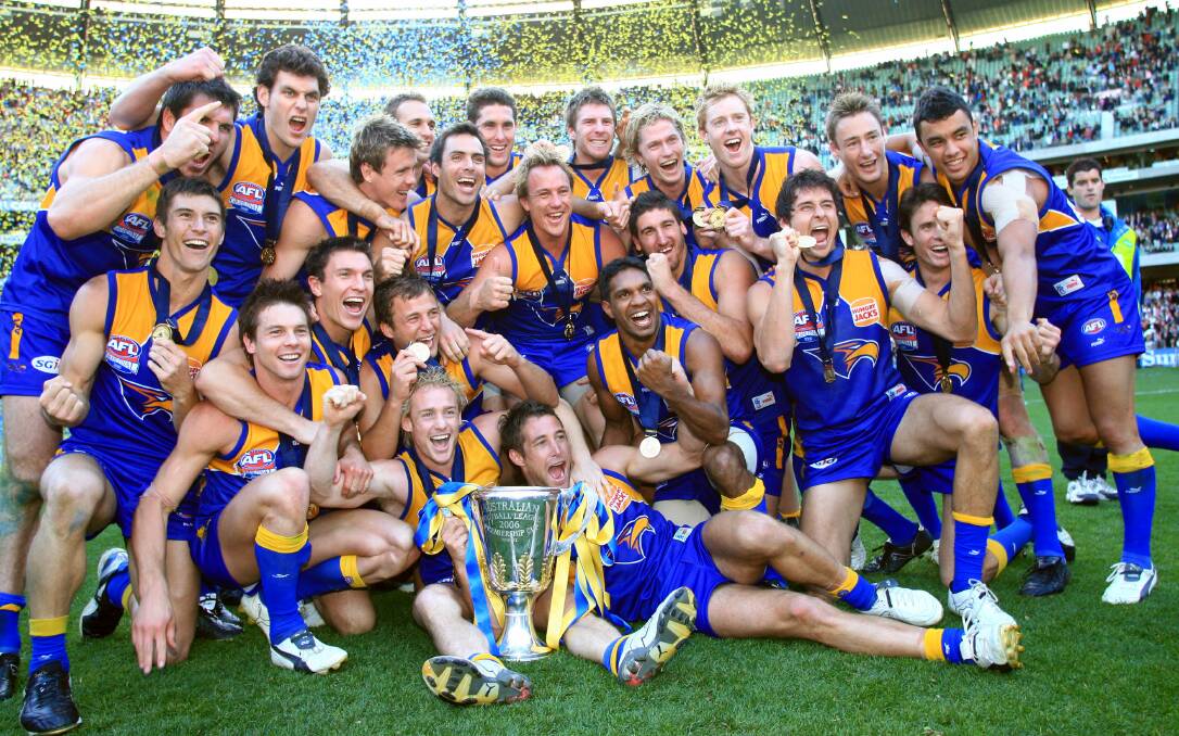 The West Coast Eagles hang on by a point to win the 2006 grand final. Fairfax photos.