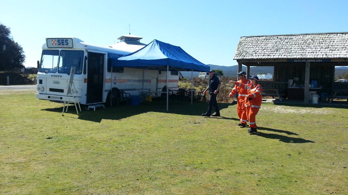 A SES search crew at the Narawntapu national park. Picture: The Advocate