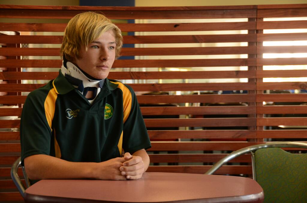 TOUGH YEAR: Curtis Landers has had a miraculous recovery from a severe neck injury which he sustained during a game of rugby league in Port Macquarie in May.  