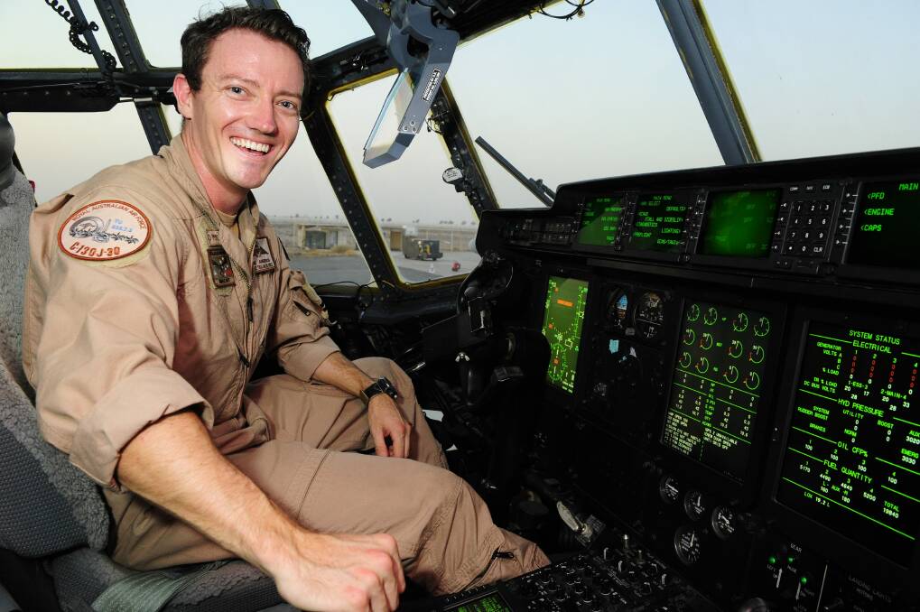  LOCAL LINK: At the controls of the low flying aircraft was Flight Lieutenant Shane Anderson who attended Great Lakes College before joining the Air Force in 2005. 
