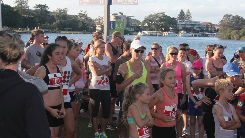 POPULAR RUN: Runners wait to start a previous Gloria Jeans 5km Run for Fun. This year is the event’s 10th anniversary. It will start on Memorial Drive, Forster on Sunday April 12.    