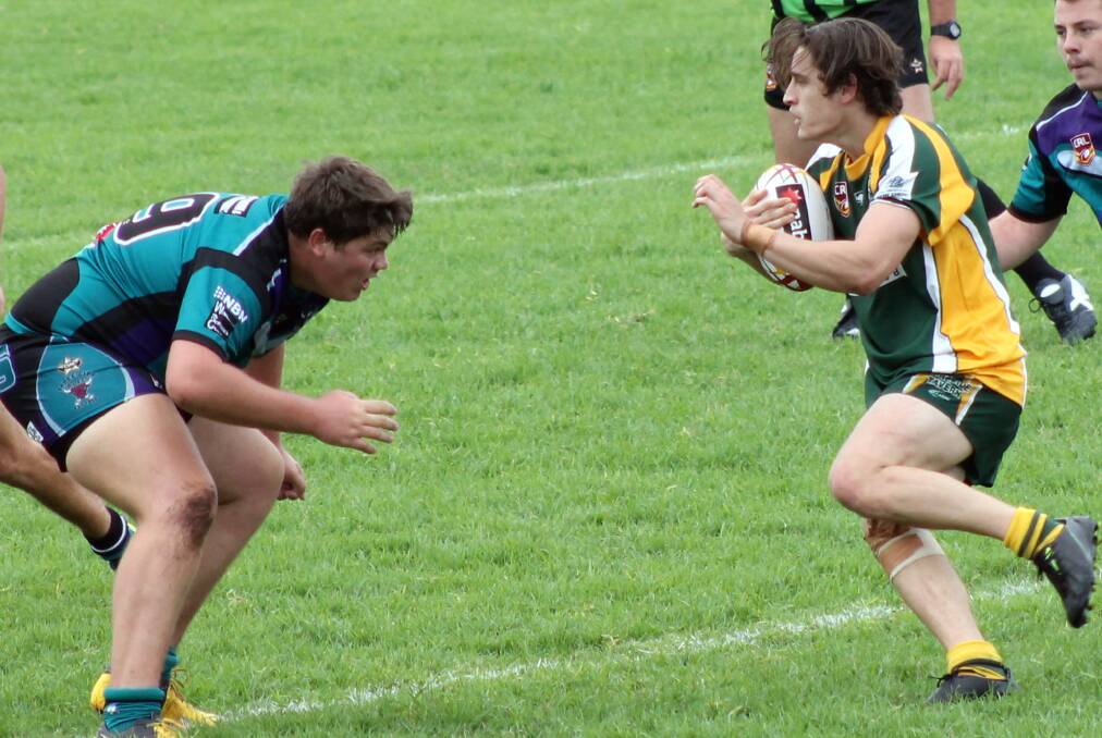 Joseph Peters playing for the Hawks under 18s side. 