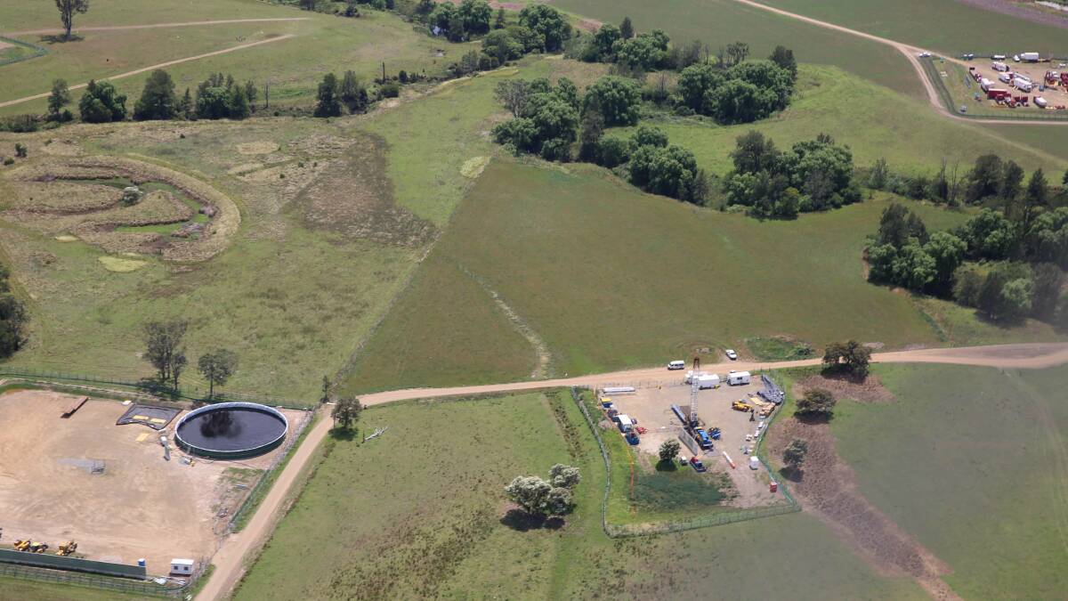 An AGL fracking site near the Avon River at Gloucester. 