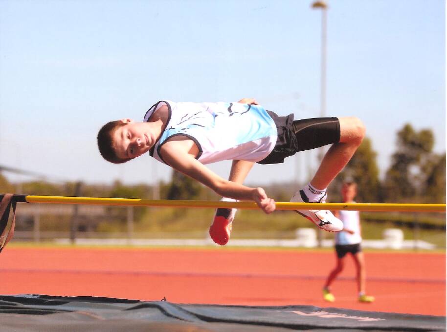AIMING HIGH: Year 7 Bulahdelah student Brendan Mason knows how to jump.  His best is 1.42m. 
 
