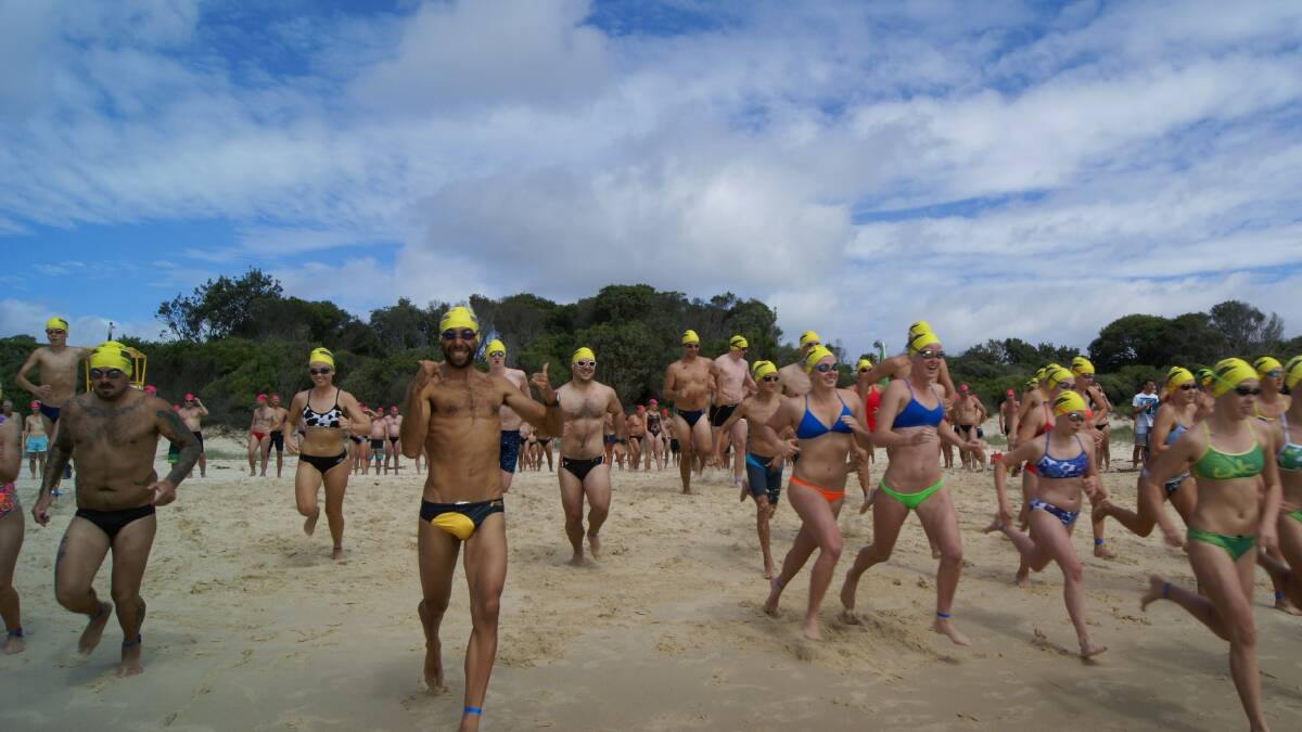 POPULAR SWIM: The 16th annual Rock to Rock ocean swim at Elizabeth Beach attracted 270 local and visiting competitors. 
 