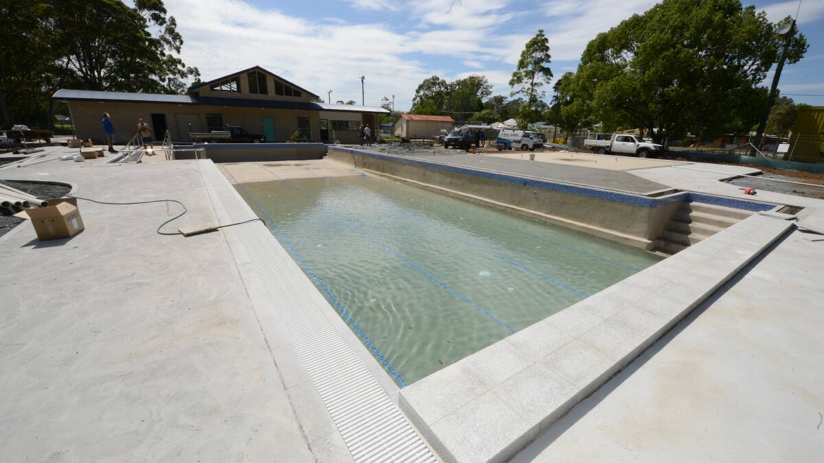 ALMOST THERE: Nabiac’s longed for pool is going to come down to the weather. 
 
