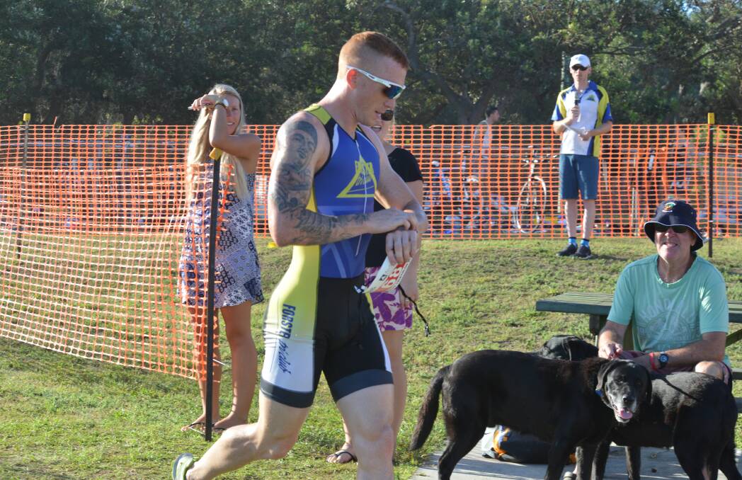 BEST LOCAL MALE: Forster Tri Club member and vice-president Cameron Taylor came 13th overall. He raced in the 25-29 male age group and finished in a time of 1:02:16. 
 