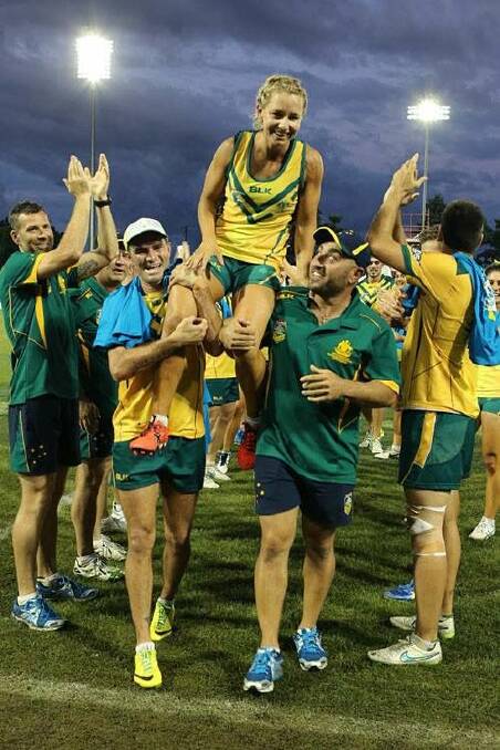 ON A HIGH: Kylie Hilder has captained the Australian mixed touch team to a dramatic victory in the World Cup final. 