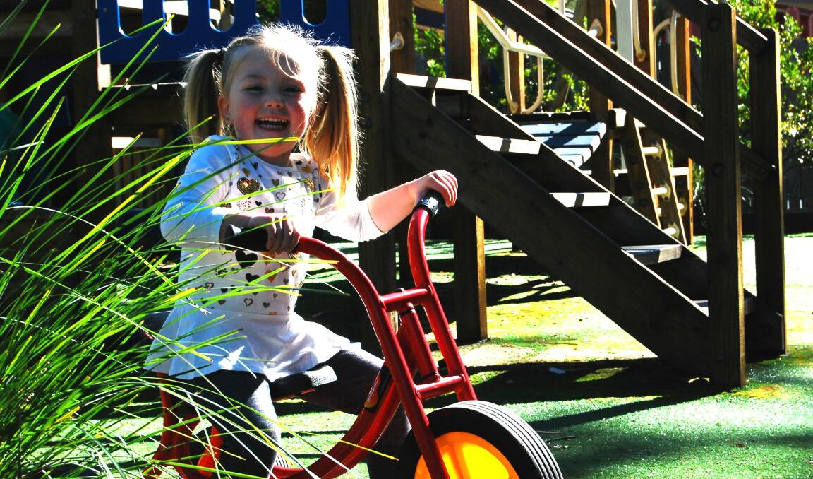 LEARNING ABOUT LIFE: Melita Fletcher at Tuncurry’s early intervention childcare centre. 