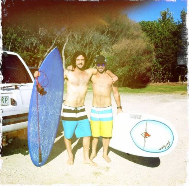 MATES: Toby (right) with good friend Trent McMurray