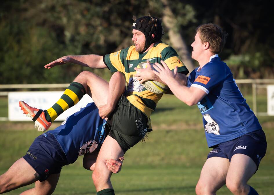 MAN OF THE MATCH: Tom Bolton in action against the Wallamba Bulls for the Forster Tuncurry Dolphins. Photo by Zac Lyon.  
