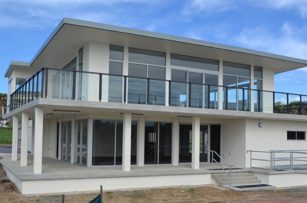 EXCITING TIMES: The Cape Hawke Surf Club building almost complete. The club house will be officially unveiled this Sunday.   
 