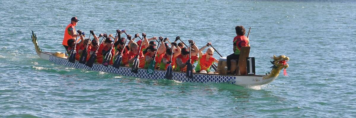 ACTION ON THE WATER: Great Lakes Pearl Dragons will host their third annual dragon boat regatta at Forster Keys this month.  