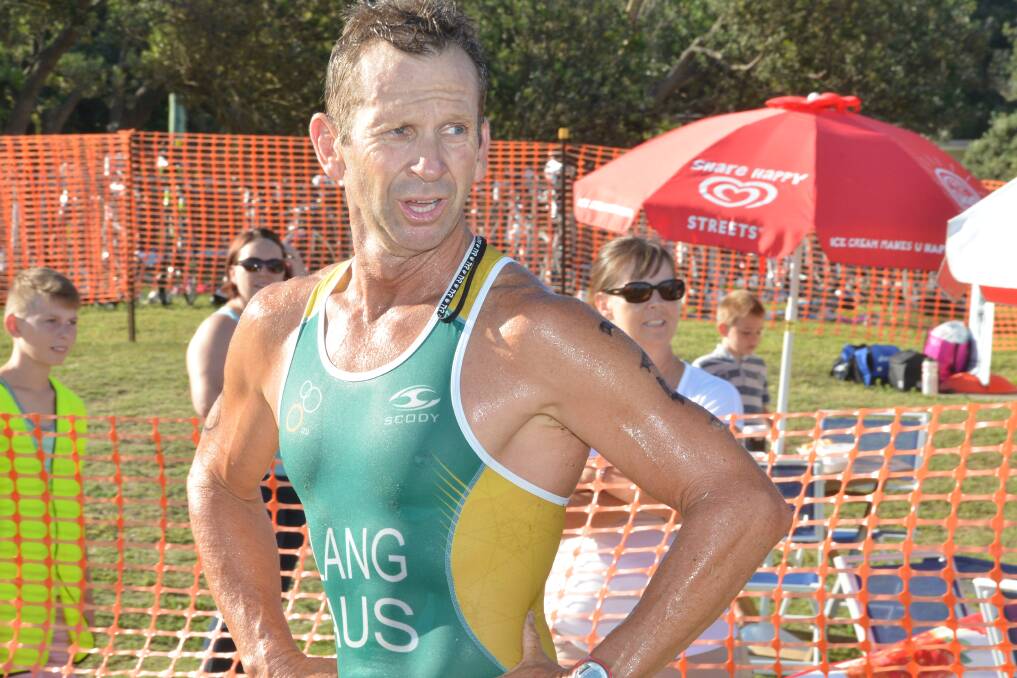 VETERAN RACER: Tim Lang from Lake Macquaire was the men’s winner crossing the finish line in a time of 55 minutes 29. He raced in the 45-49 year age group. 
 