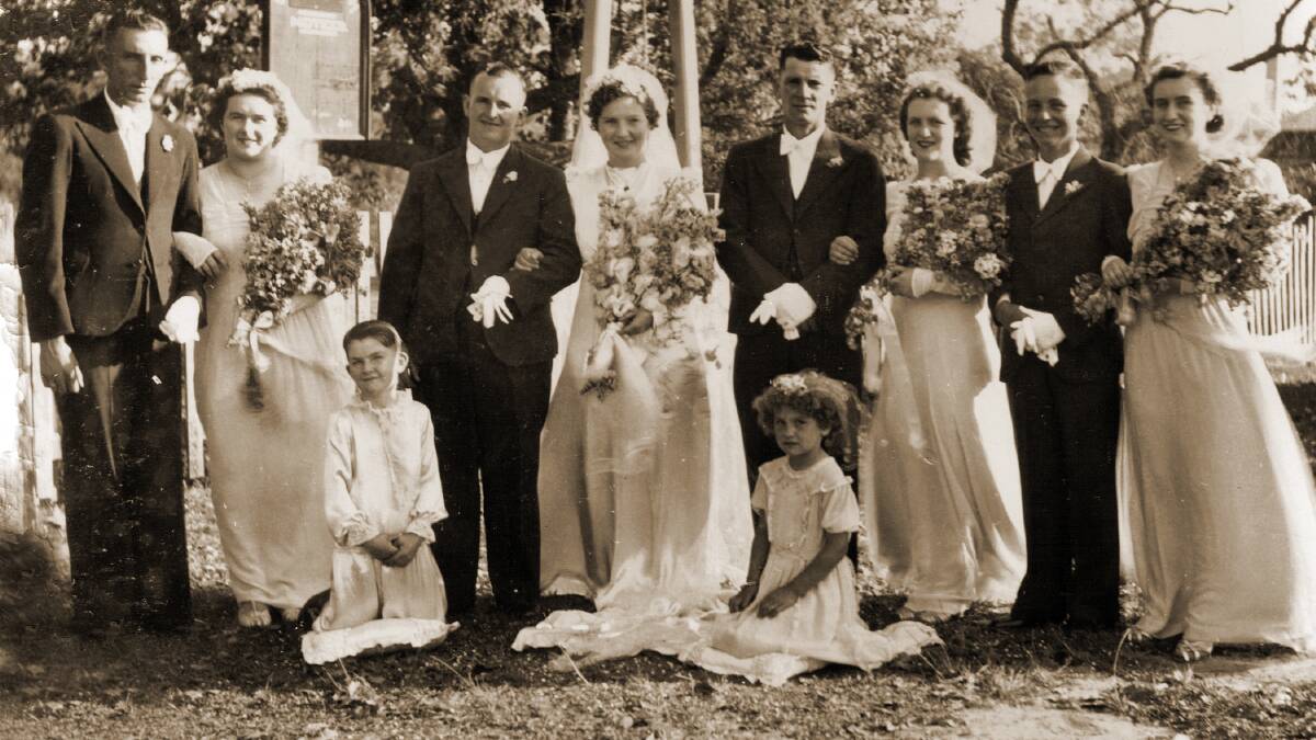 NO NAMES: This wedding portrait simply has the words ‘Nabiac wedding’ written on the back.