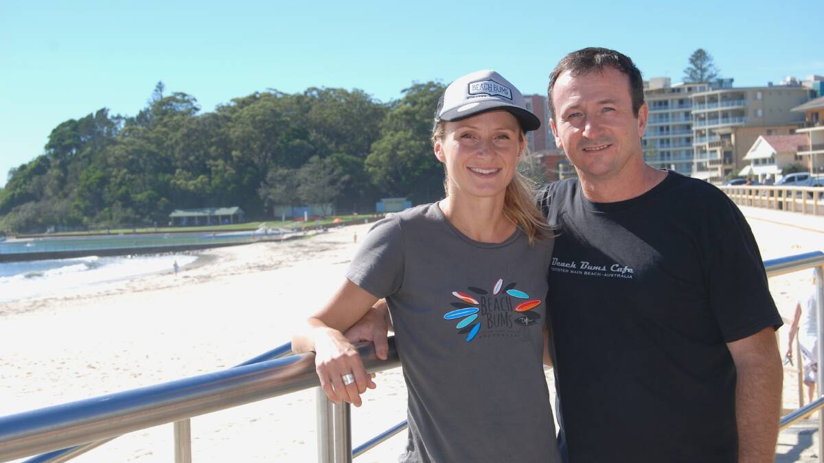 UNDECIDED: Kate and Darrin Cornall, owners of Beach Bums Cafe opposite Main Beach, haven’t decided yet whether they will open over the Easter long weekend due to the high penalty rates.